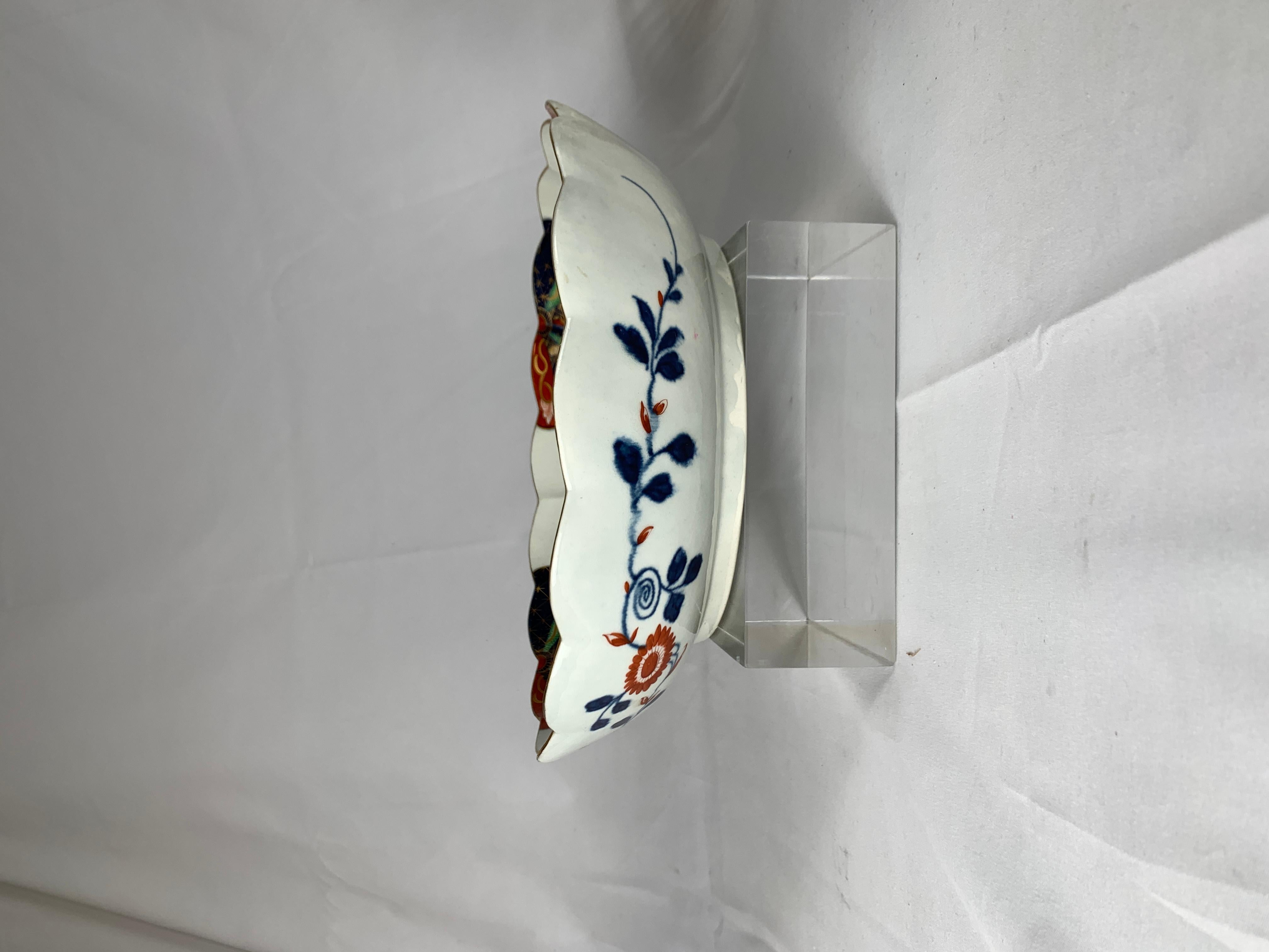 18th Century Dr Wall Worcester Porcelain Bowl Fan Pattern First Period C-1755 For Sale 6