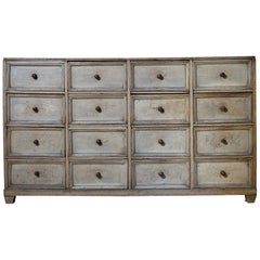 18th Century Drawer Unit, Apothecary Cabinet with Original Surface 16 Drawers