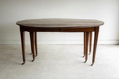 Tavolo da pranzo del 18° secolo con ante a goccia del Direttorio