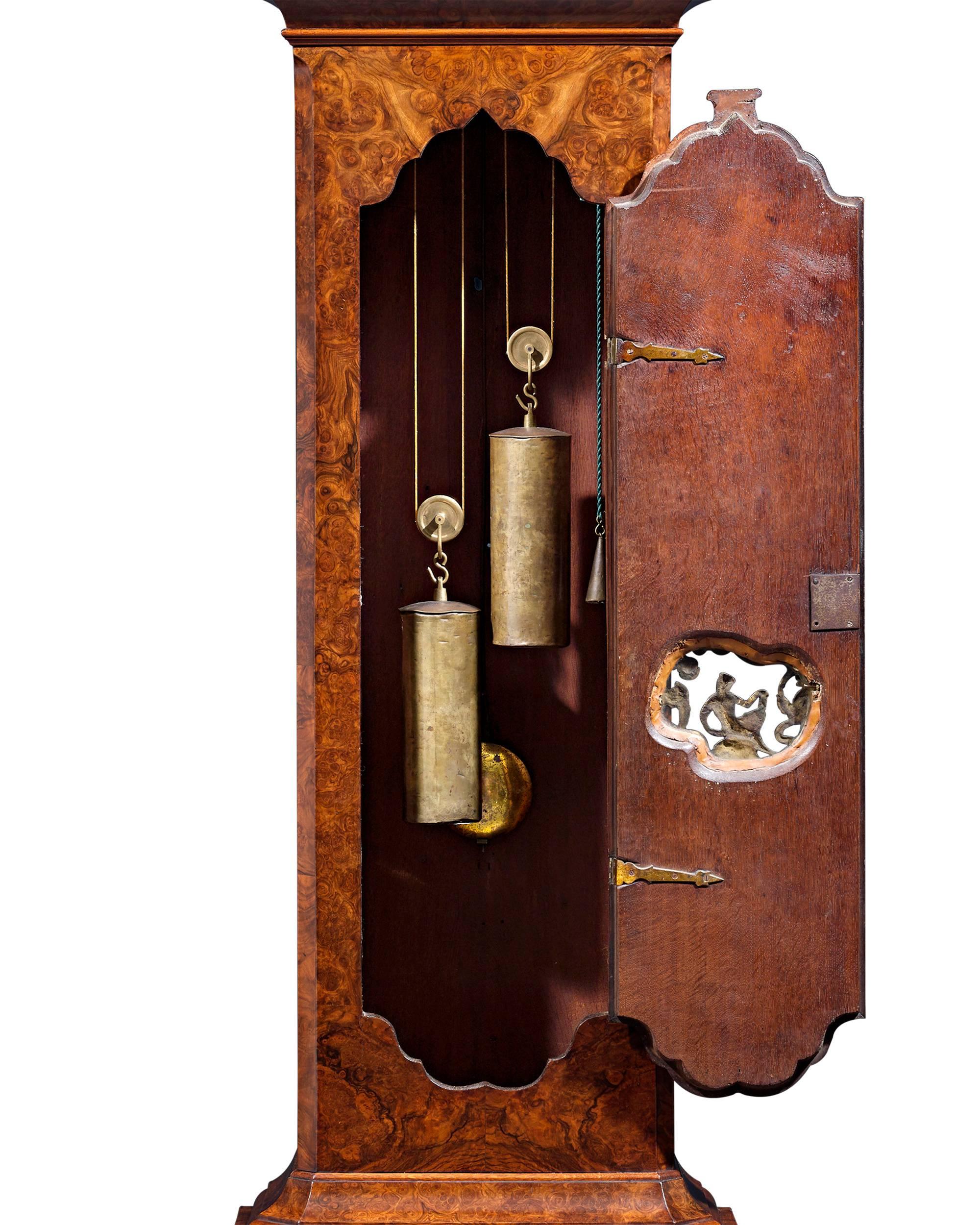 18th Century Dutch Automaton Longcase Clock In Excellent Condition In New Orleans, LA