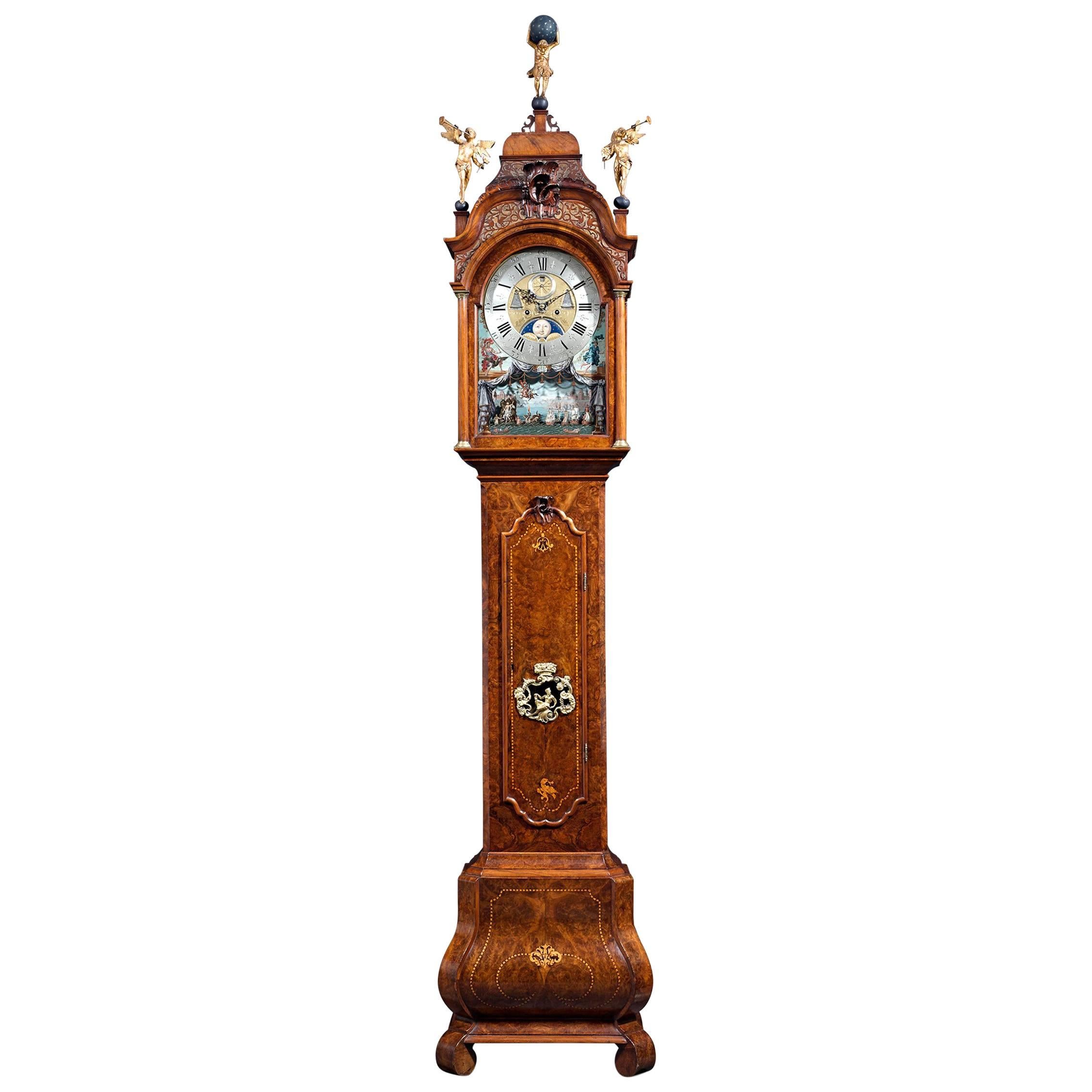 18th Century Dutch Automaton Longcase Clock