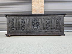18. Jahrhundert Niederländisch Barock Periode geschnitzt Dowry Chest