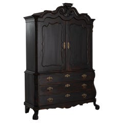 18th Century Dutch Black Patinated Cabinet