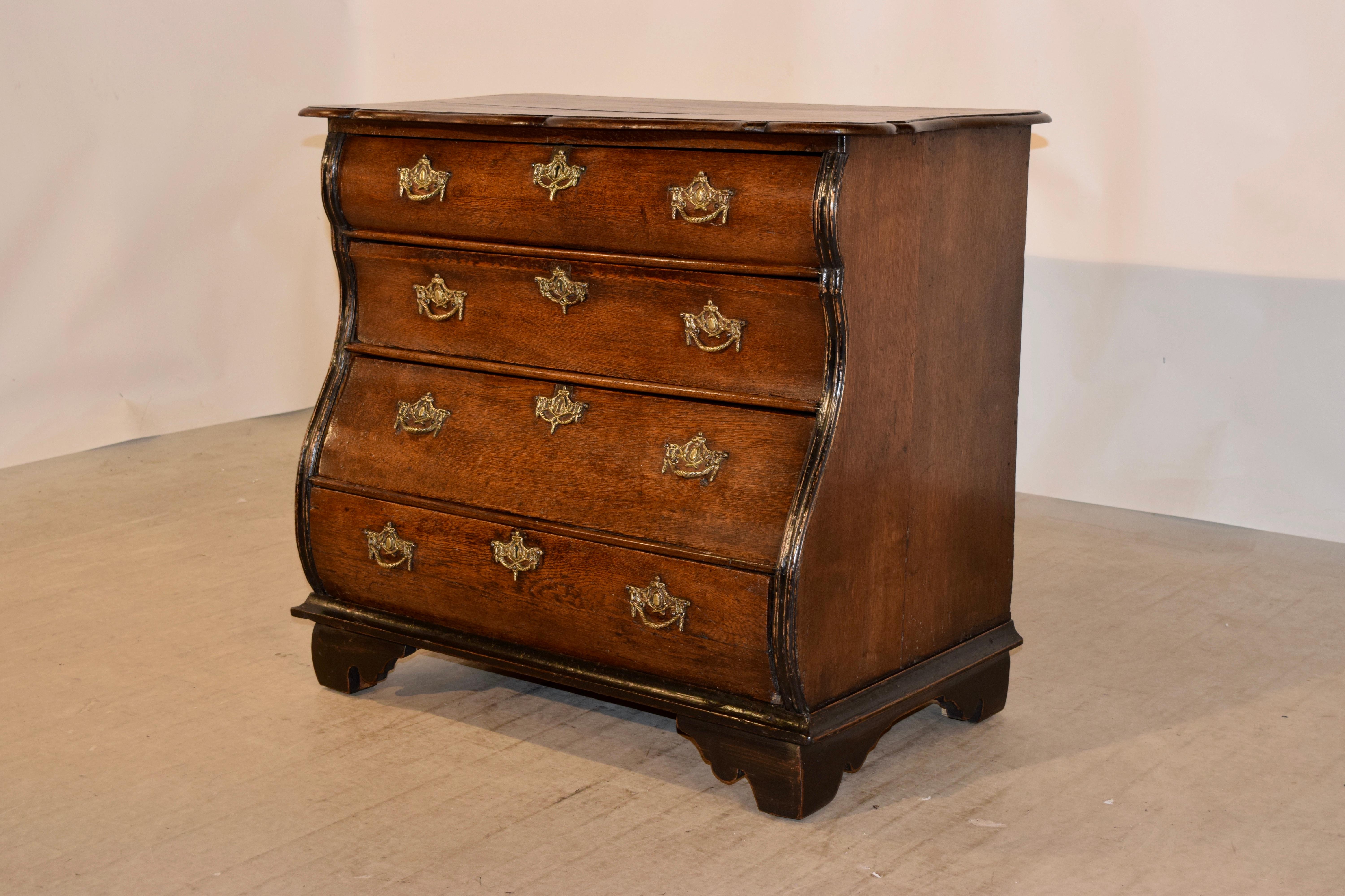 Dutch Colonial 18th Century Dutch Bombe Chest of Drawers
