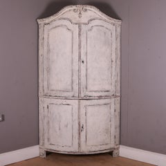 18th Century Dutch Bow-Front Corner Cupboard