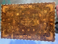 18th Century Dutch Burr Walnut and Marquetry Inlaid Table