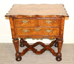 18th century Dutch Burr Walnut and Marquetry Lowboy