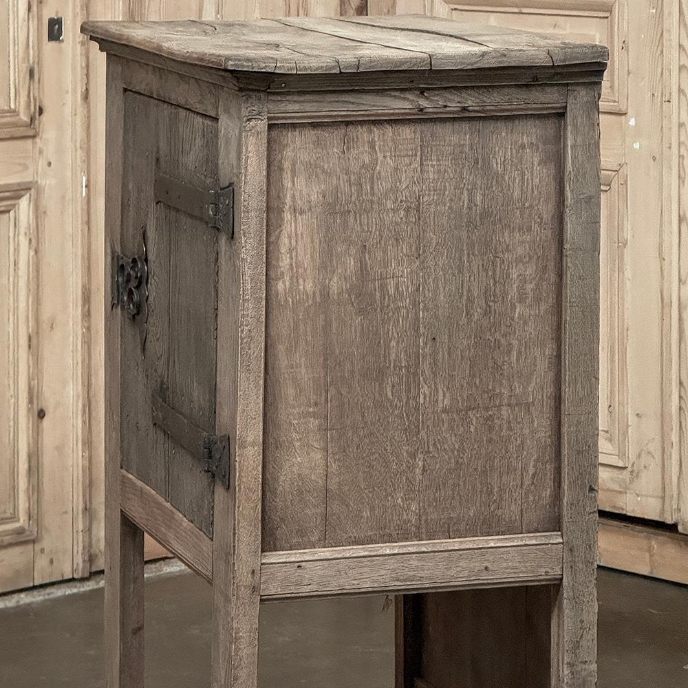 18th Century Dutch Cabinet in Stripped Oak with Wrought Iron For Sale 12