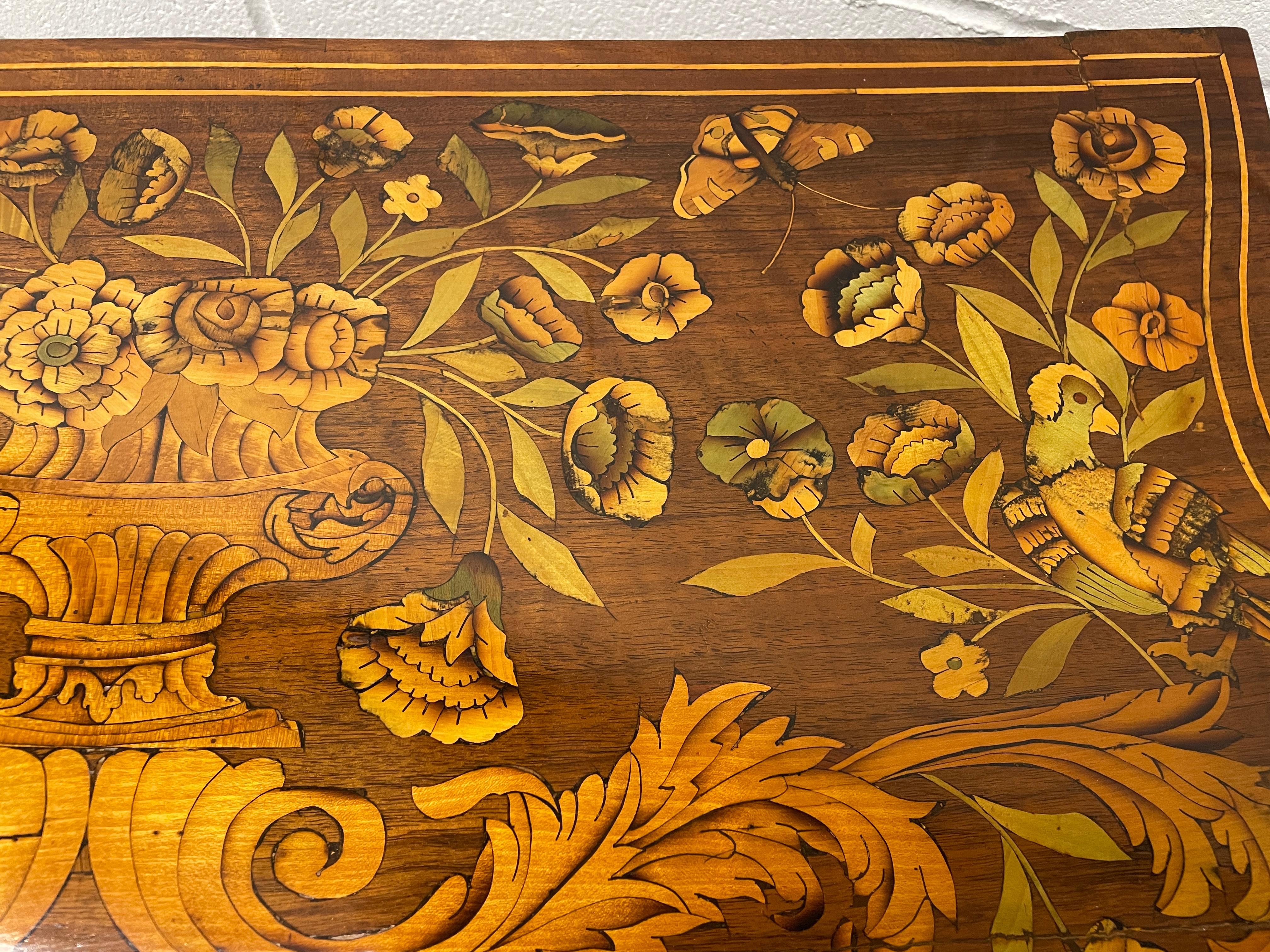Marquetry 18th Century Dutch Card Table For Sale