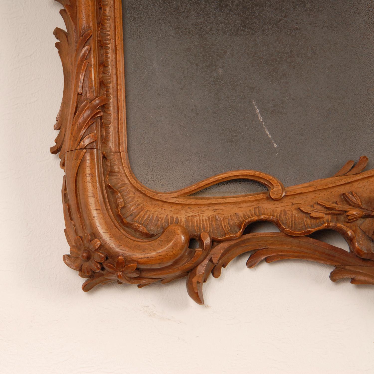 18th Century Dutch Carved Mirror Rococo Period Basswood 2
