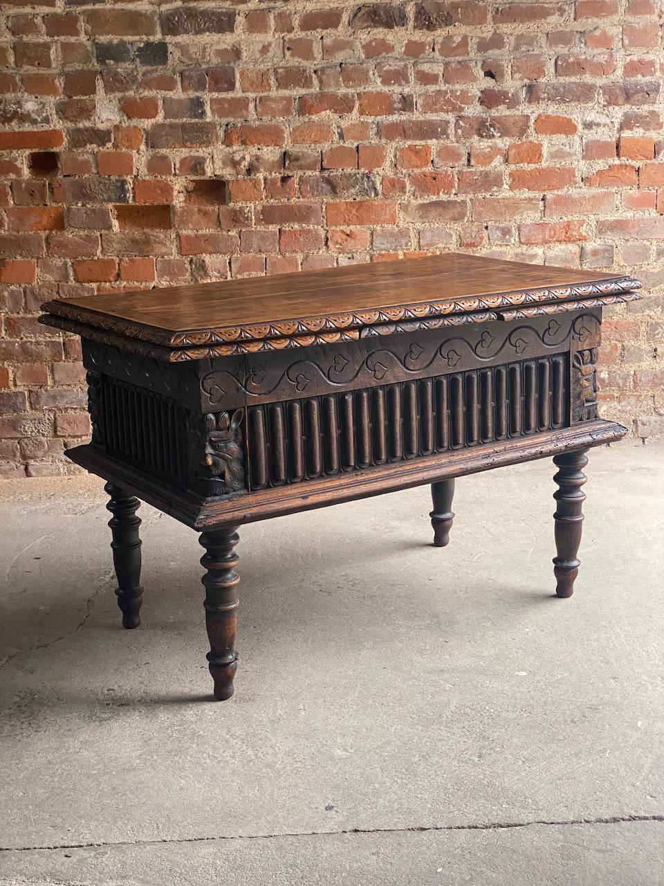 18th Century and Earlier 18th Century Dutch Carved Oak Draw Leaf Table, Circa 1780 For Sale