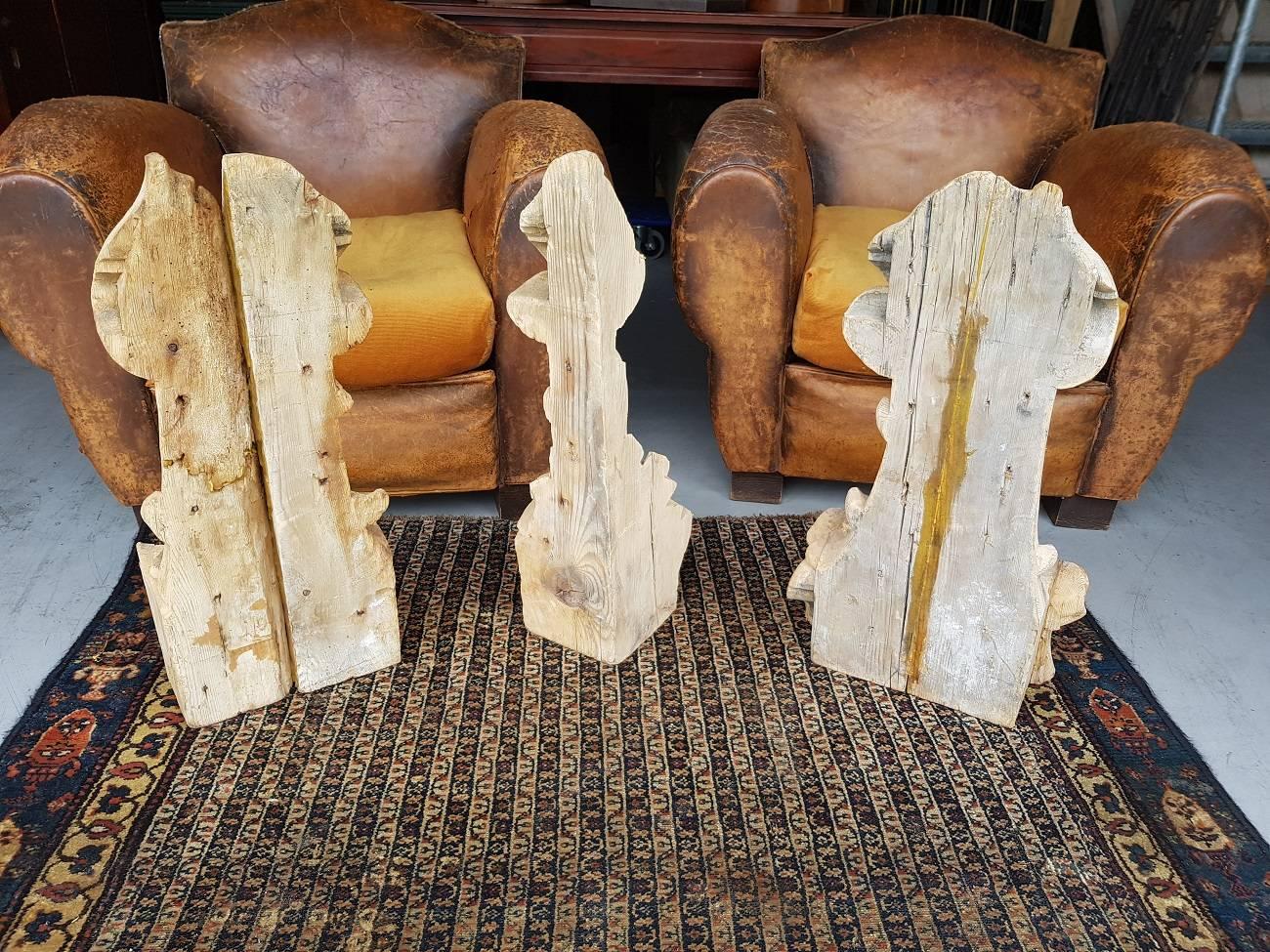 18th Century Dutch Carved Wooden Architectural Ornaments In Good Condition For Sale In Raalte, NL