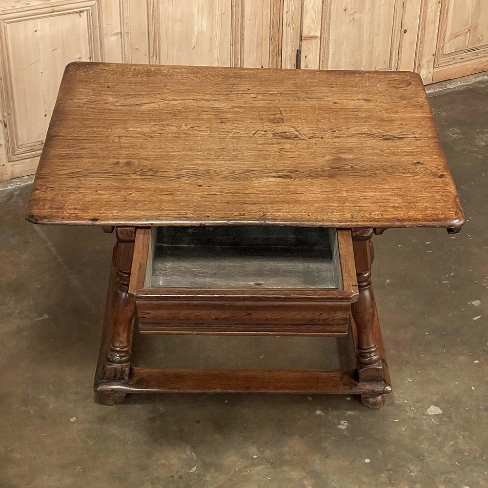 18th Century Dutch Center Table ~ Library Table In Good Condition For Sale In Dallas, TX