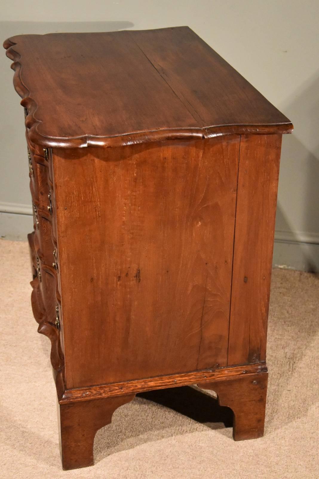 Late 18th Century 18th Century Dutch Chestnut Commode Chest For Sale