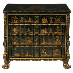 Commode décorée de chinoiseries néerlandaises du 19ème siècle