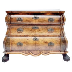 Fine Quality Walnut Inlaid Dutch Chest Of 3 Drawers, 19th Century