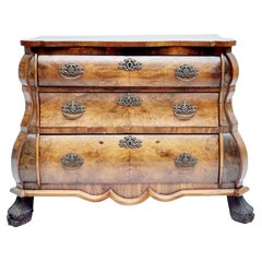 Fine Quality Walnut Inlaid Dutch Chest Of 3 Drawers, 19th Century