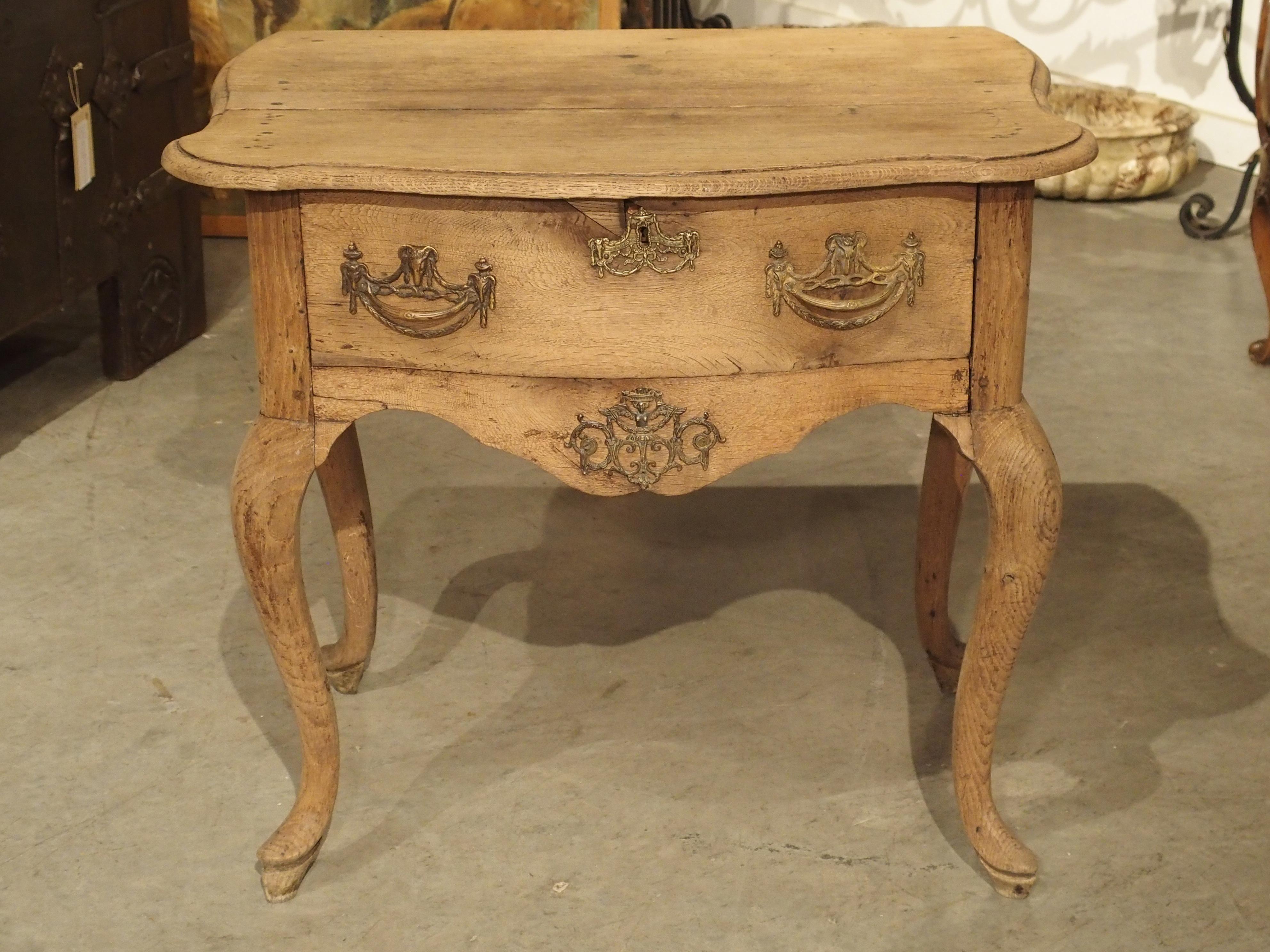 Louis XV 18th Century Dutch Console Table in Carved Oak For Sale