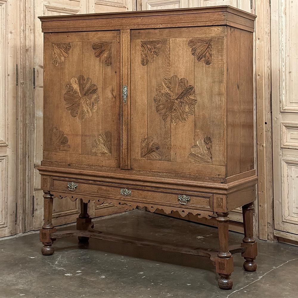 Dutch Colonial 18th Century Dutch Cupboard with Inlay For Sale