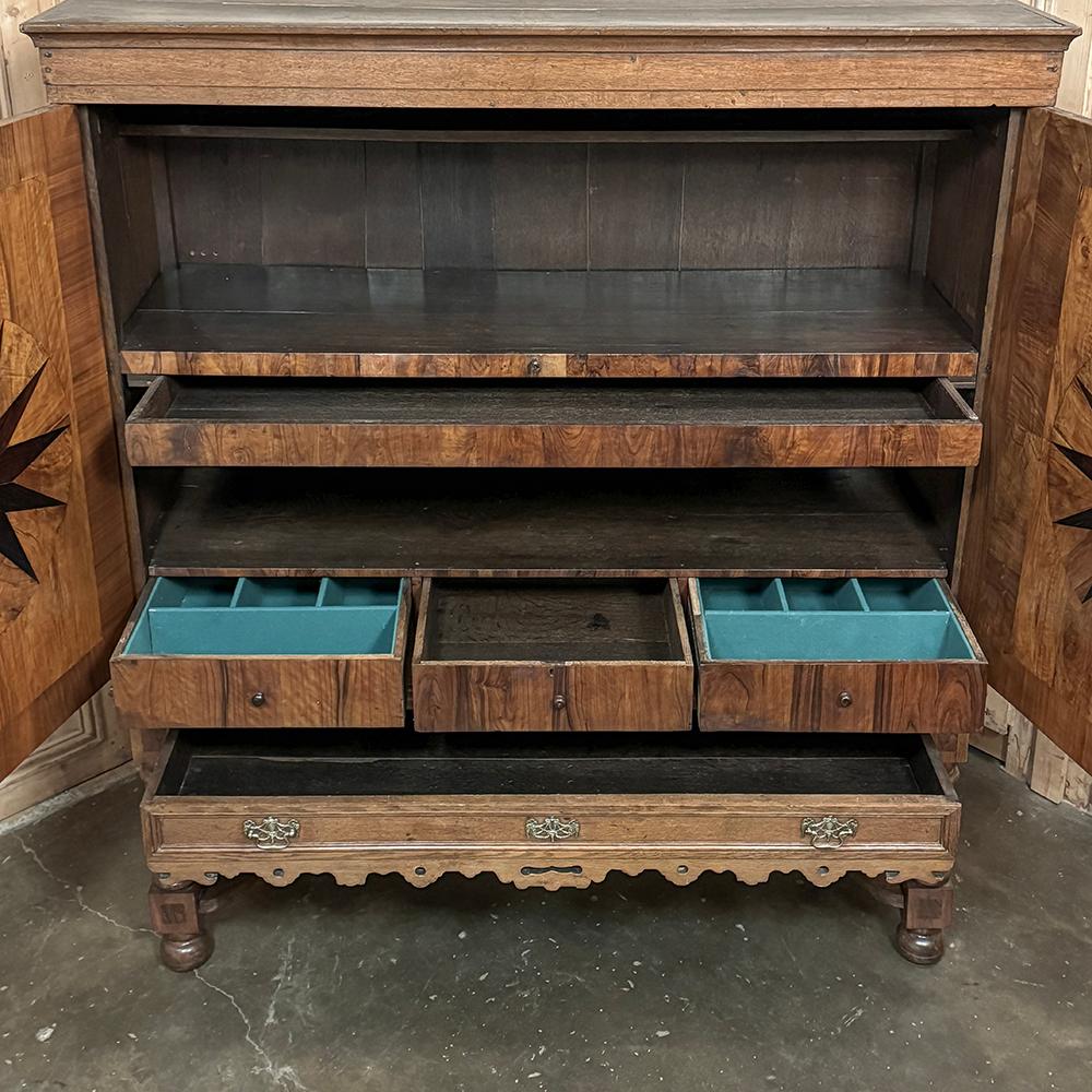 18th Century Dutch Cupboard with Inlay In Good Condition For Sale In Dallas, TX