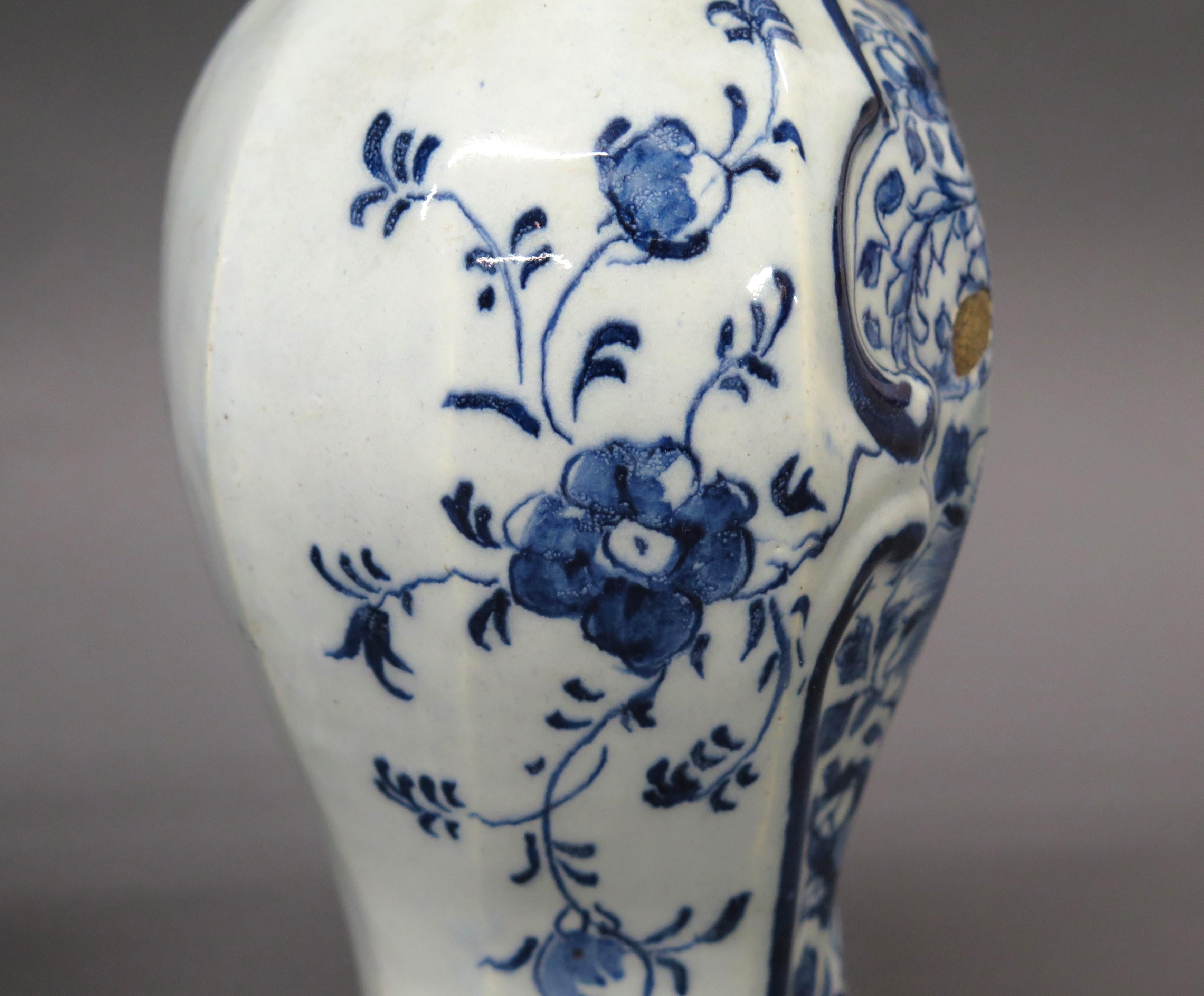 18th Century Dutch Delft 3-Piece Garniture ~ Lidded Vase Set For Sale 5