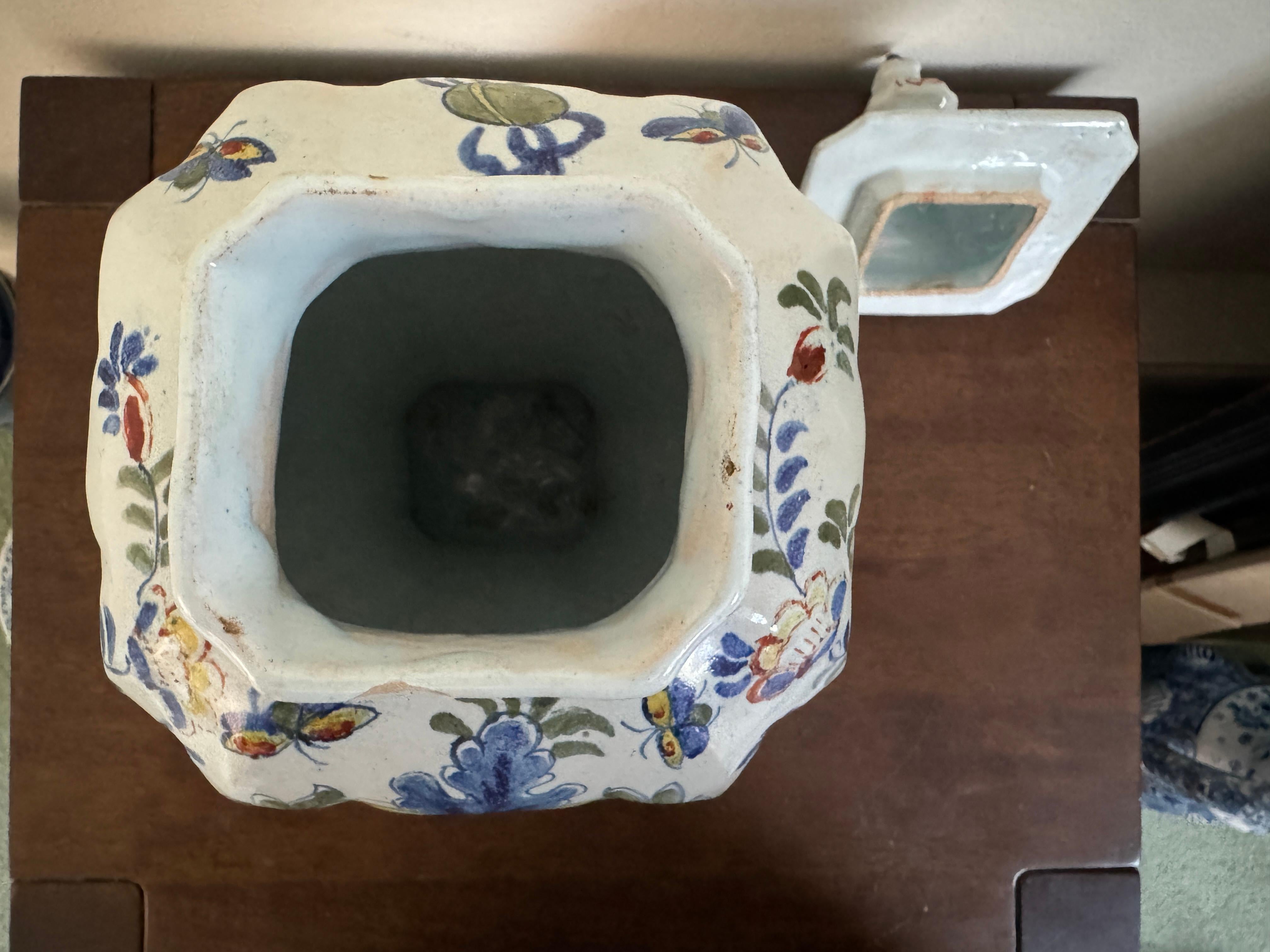 18th Century Dutch Delft Baluster Vase and Lid 4