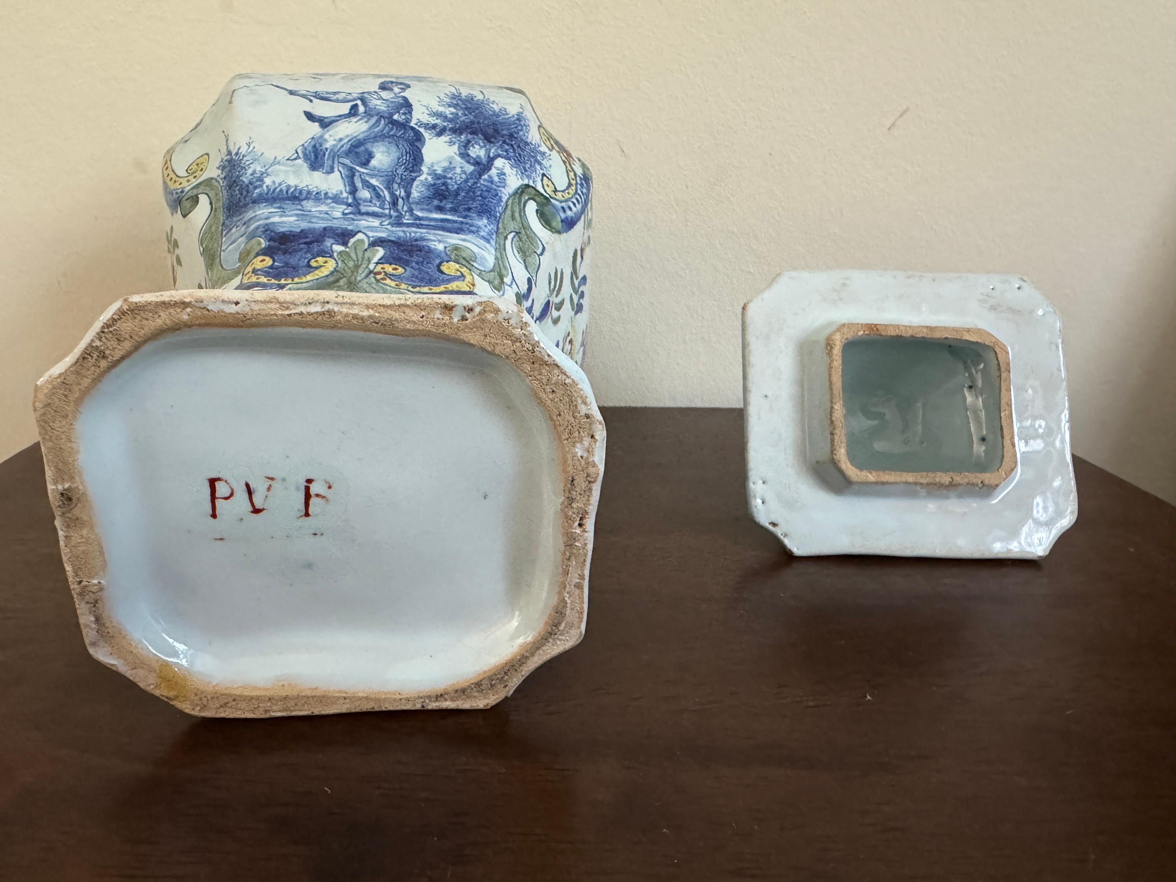18th Century Dutch Delft Baluster Vase and Lid 5