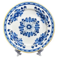 18th Century Dutch Delft Blue and White Charger