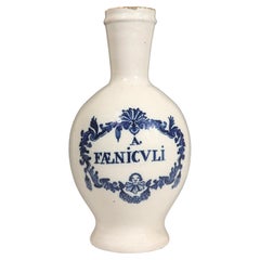 18th Century Dutch Delft Bottle-Shaped Wet Drug Jar