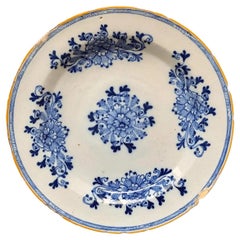 Antique 18th Century Dutch Delft Charger