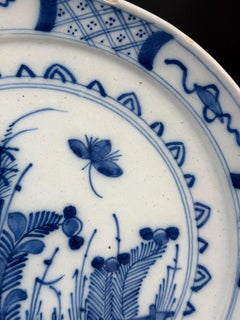 18th Century, Dutch Delft Charger Plate Blue & White Plate - 8.6in