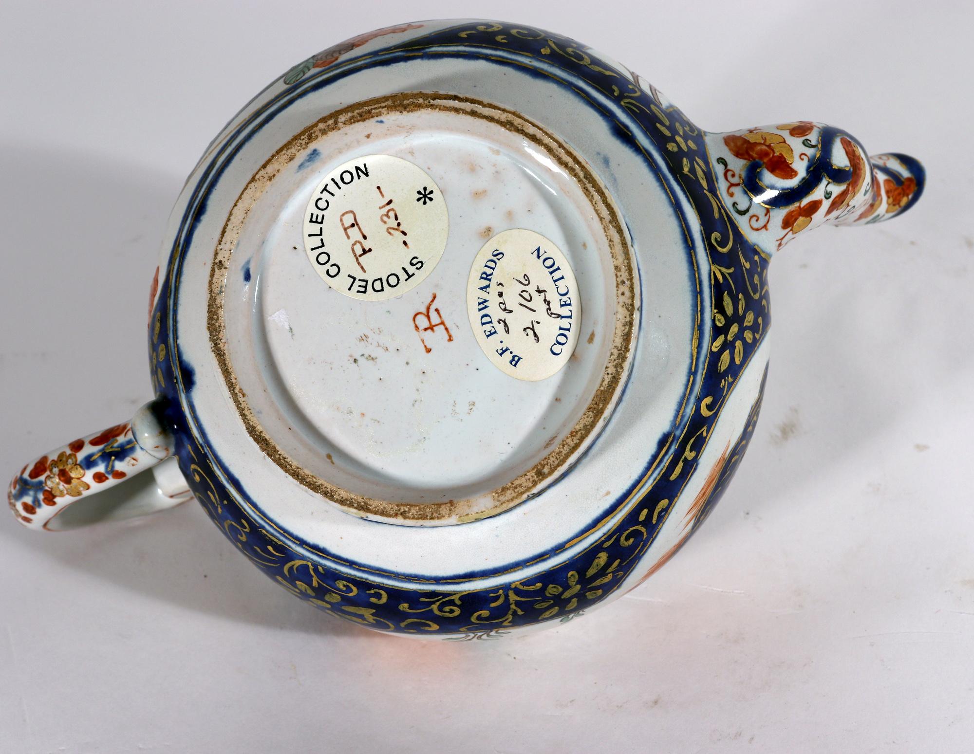 18th Century Dutch Delft Dore Chinoiserie Teapot & Cover For Sale 8