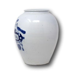 18th Century, Dutch Delft Drug Jar Rose Smell