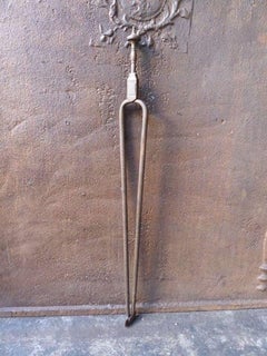 18th Century Dutch Fire Tongs or Fireplace Tongs