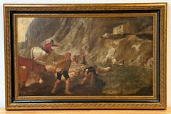 18th Century Dutch/ Flemish Italianate Pastoral River Landscape with Shepards