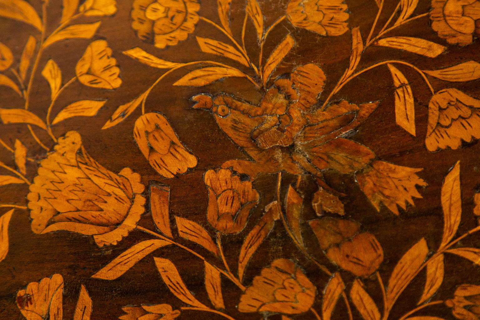 18th Century Dutch Floral Marquetry Tilt Top Tripod Table 4
