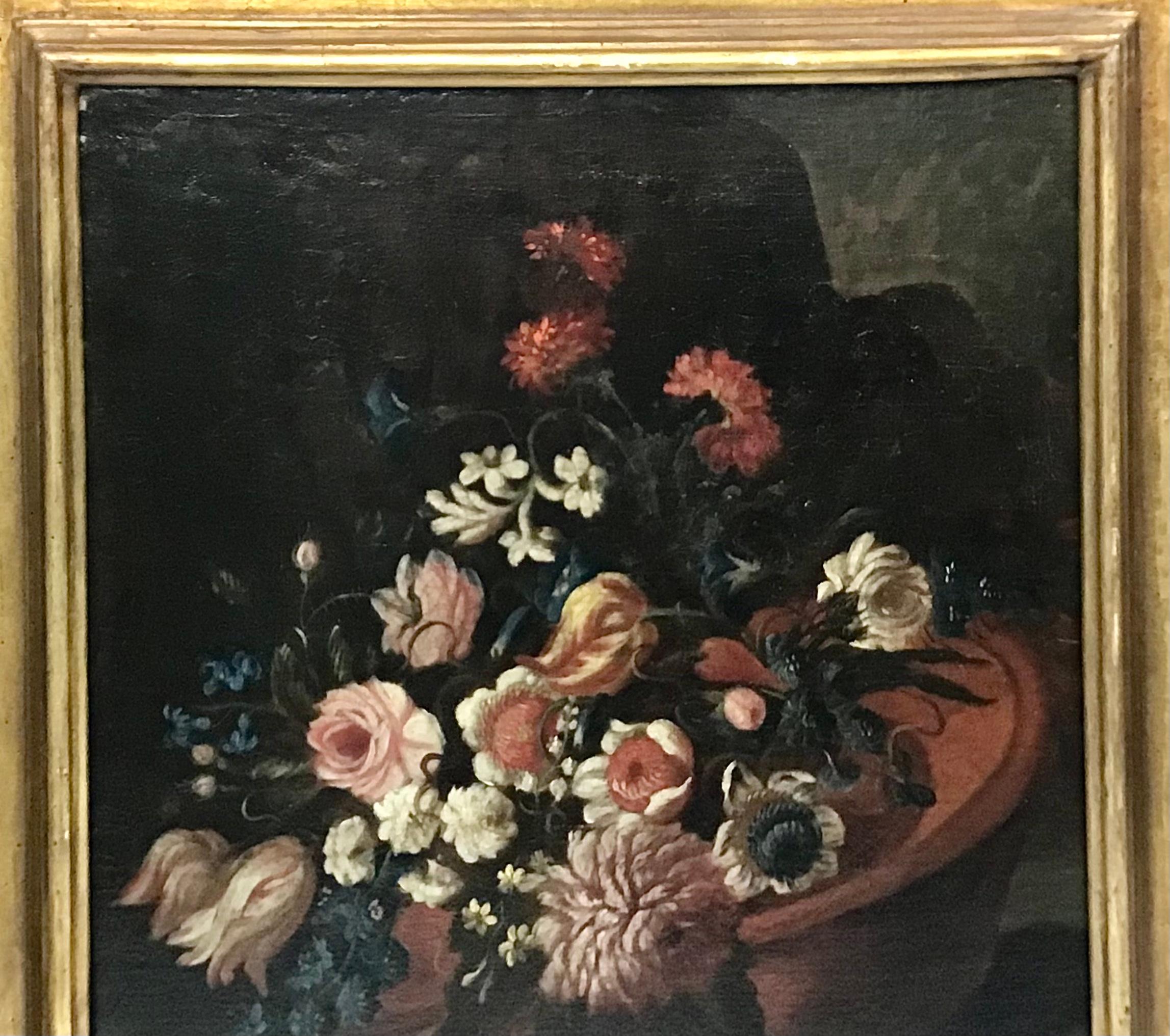 Baroque 18th Century Dutch Floral Still Life Painting