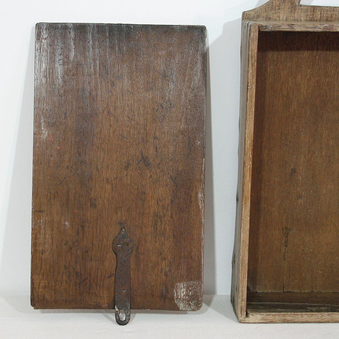 18th Century Dutch Folk Art Wooden School Bag or Box 8