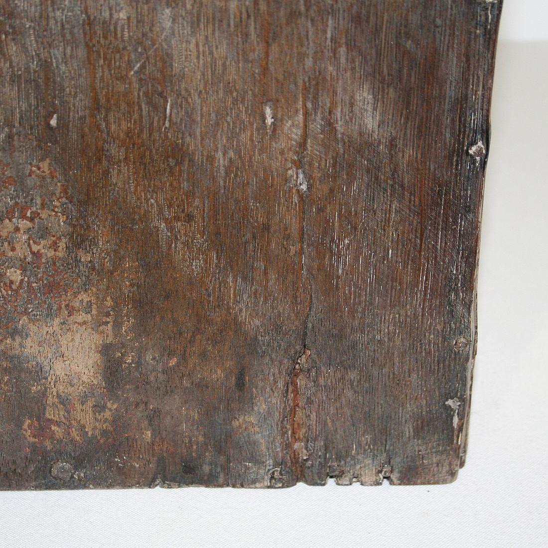 18th Century Dutch Folk Art Wooden School Bag or Box 11