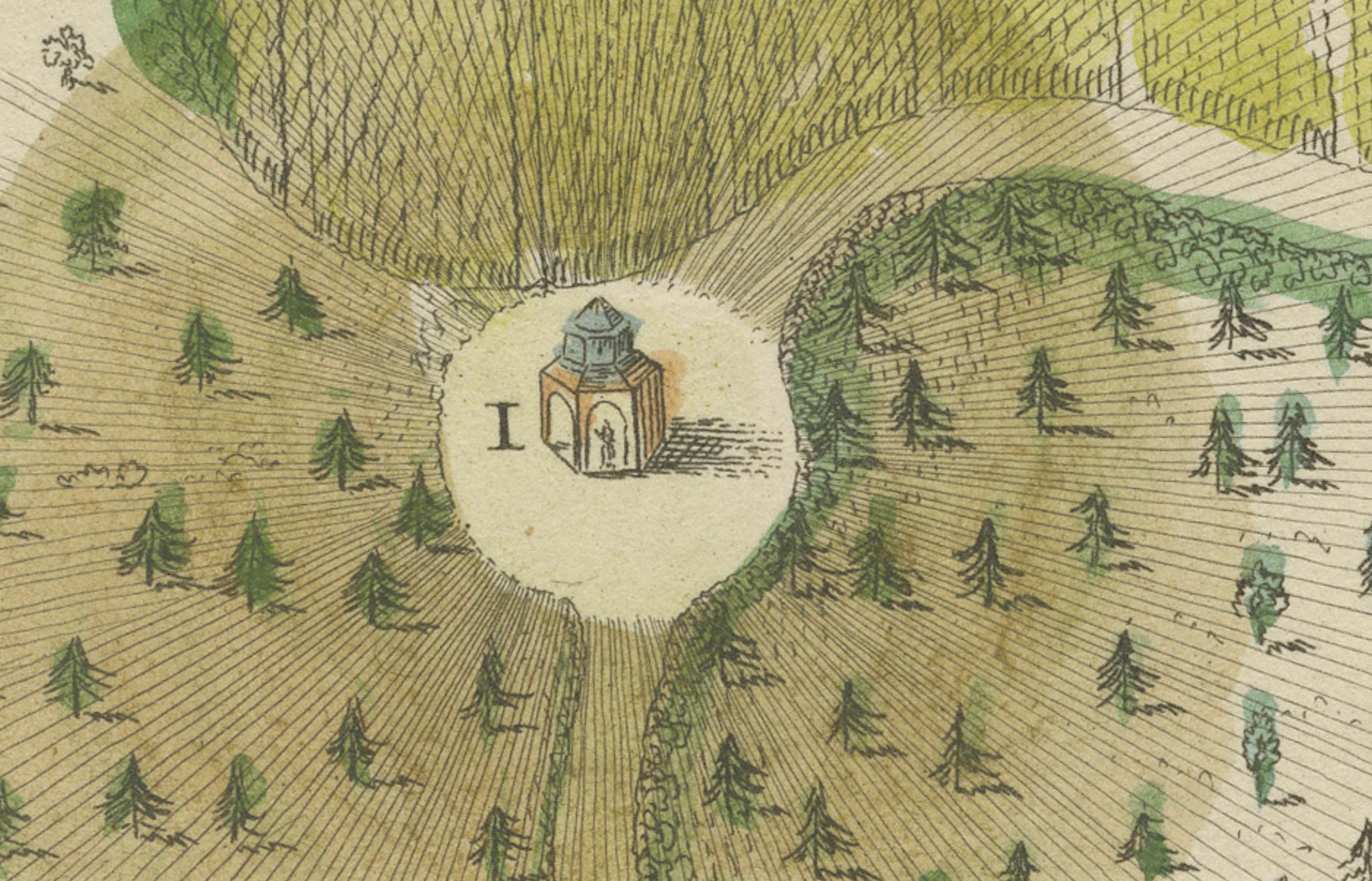 Début du XIXe siècle Am designs de jardins hollandais du 18e siècle par Gijsbert van Laar, publié en 1802 en vente