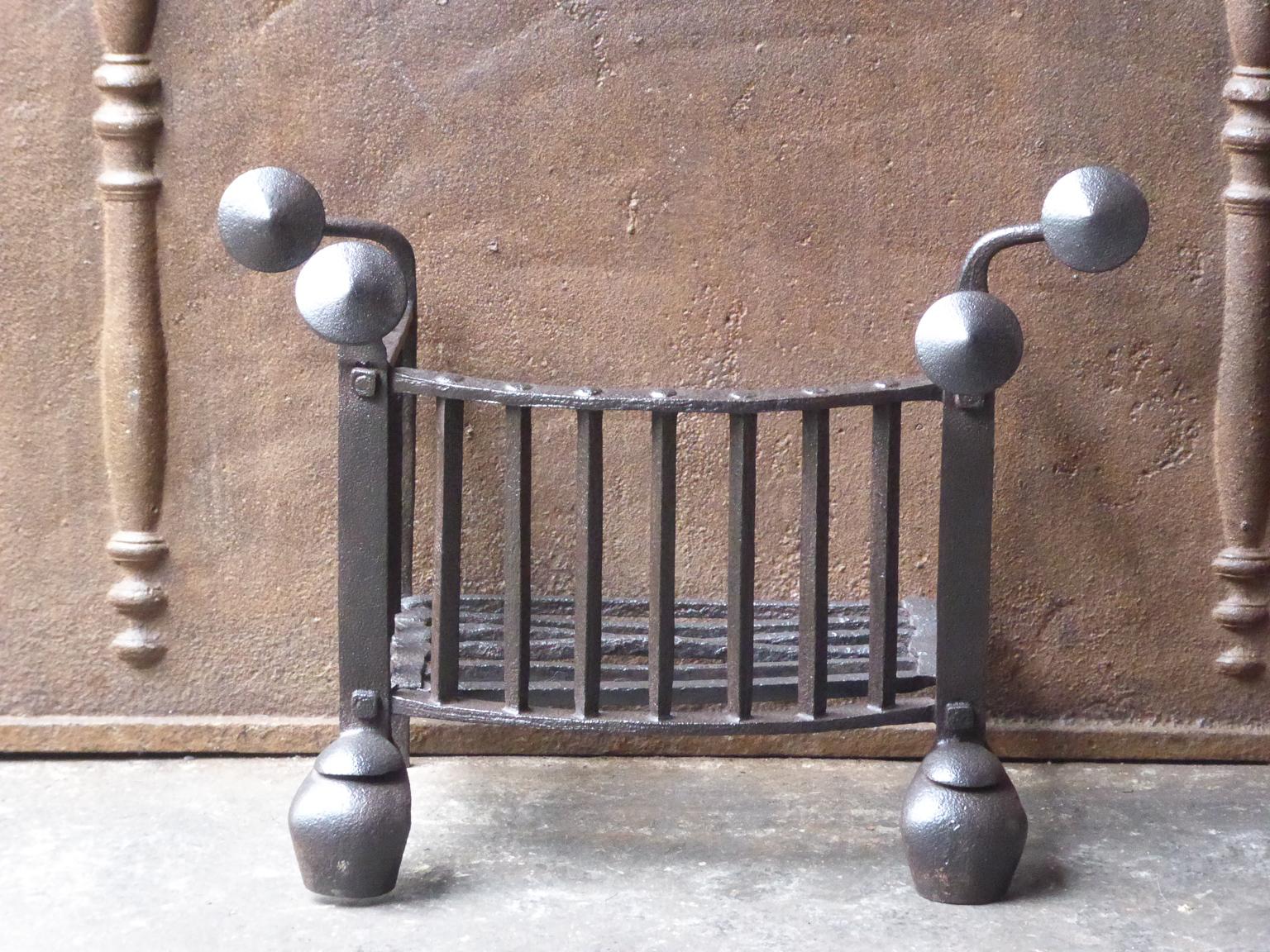 18th century Dutch Georgian fire grate made of wrought iron. The grate has a natural brown patina. Upon request it can be made black/pewter.







  