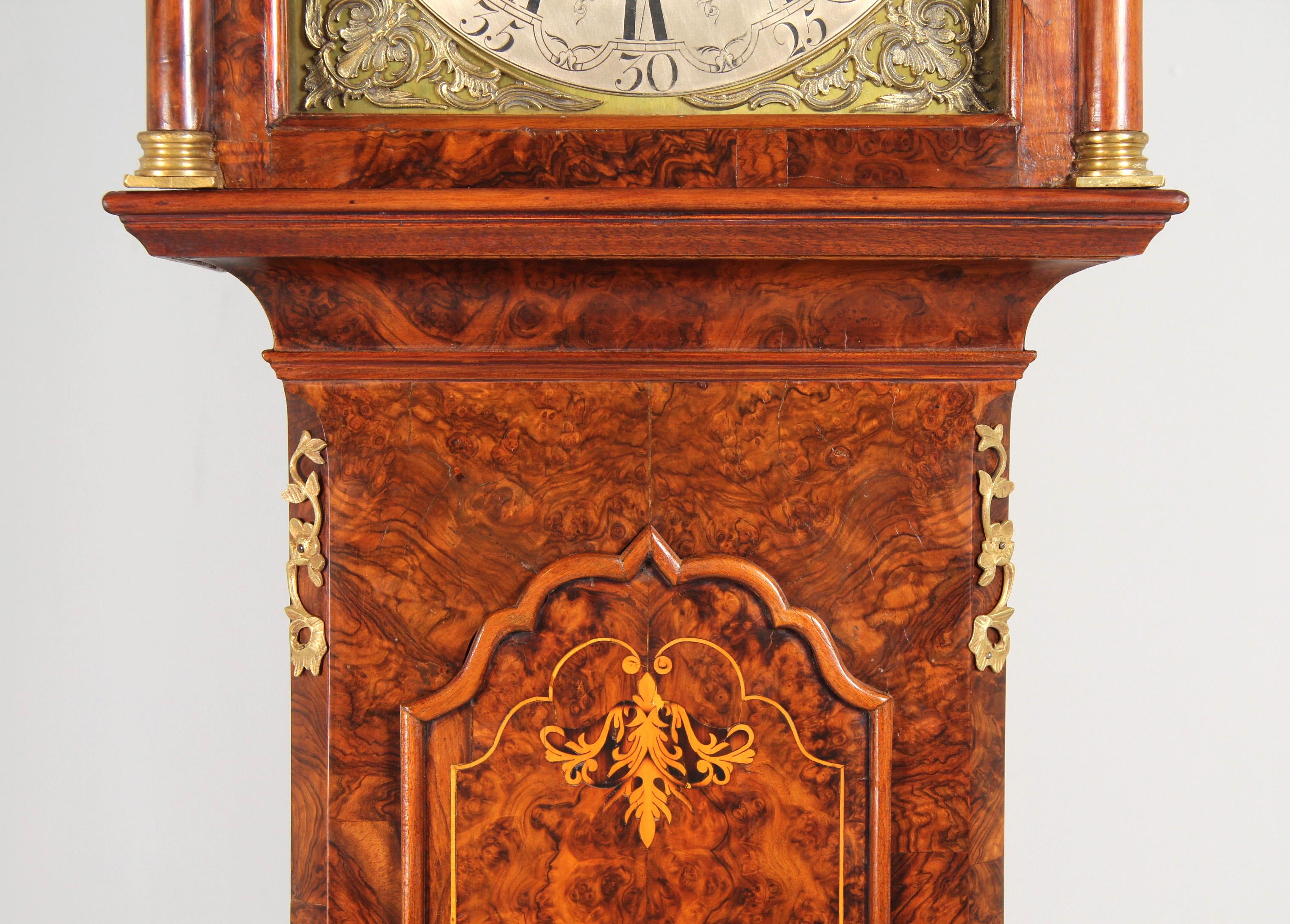 18th Century Dutch Grandfather Clock, Calendar and Moonphases, Amsterdam 1760-70 For Sale 6
