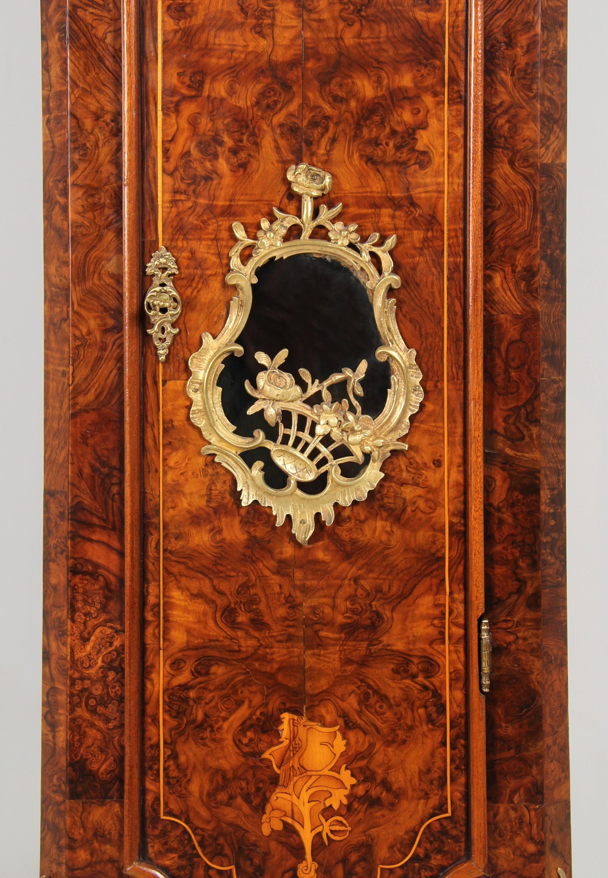 18th Century Dutch Grandfather Clock, Calendar and Moonphases, Amsterdam 1760-70 For Sale 7