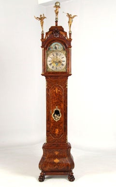 18th Century Dutch Grandfather Clock, Calendar and Moonphases, Amsterdam 1760-70
