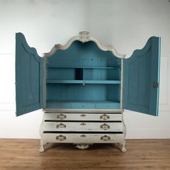 18th Century Dutch Linen Press Cupboard