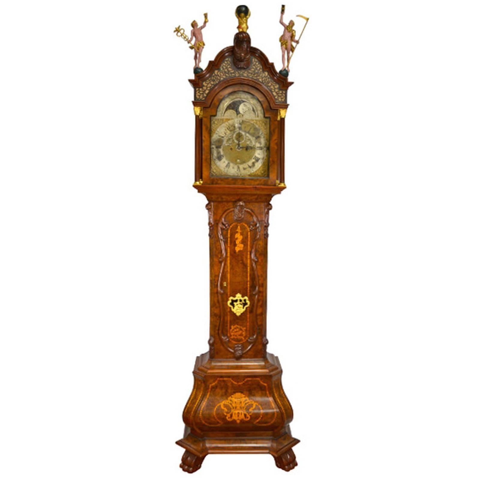 18th Century Dutch Longcase Clock For Sale