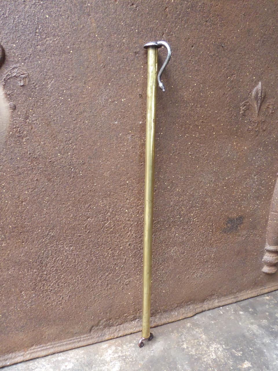 18th century Dutch Louis XV blow poker. The blow poke is made of brass and wrought iron. It is in a good working condition.