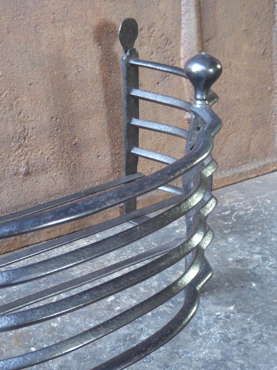 Wrought Iron 18th Century Dutch Louis XV Fireplace Grate of Fire Grate