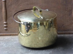18th Century Dutch Louis XV Polished Brass Log Holder or Log Basket