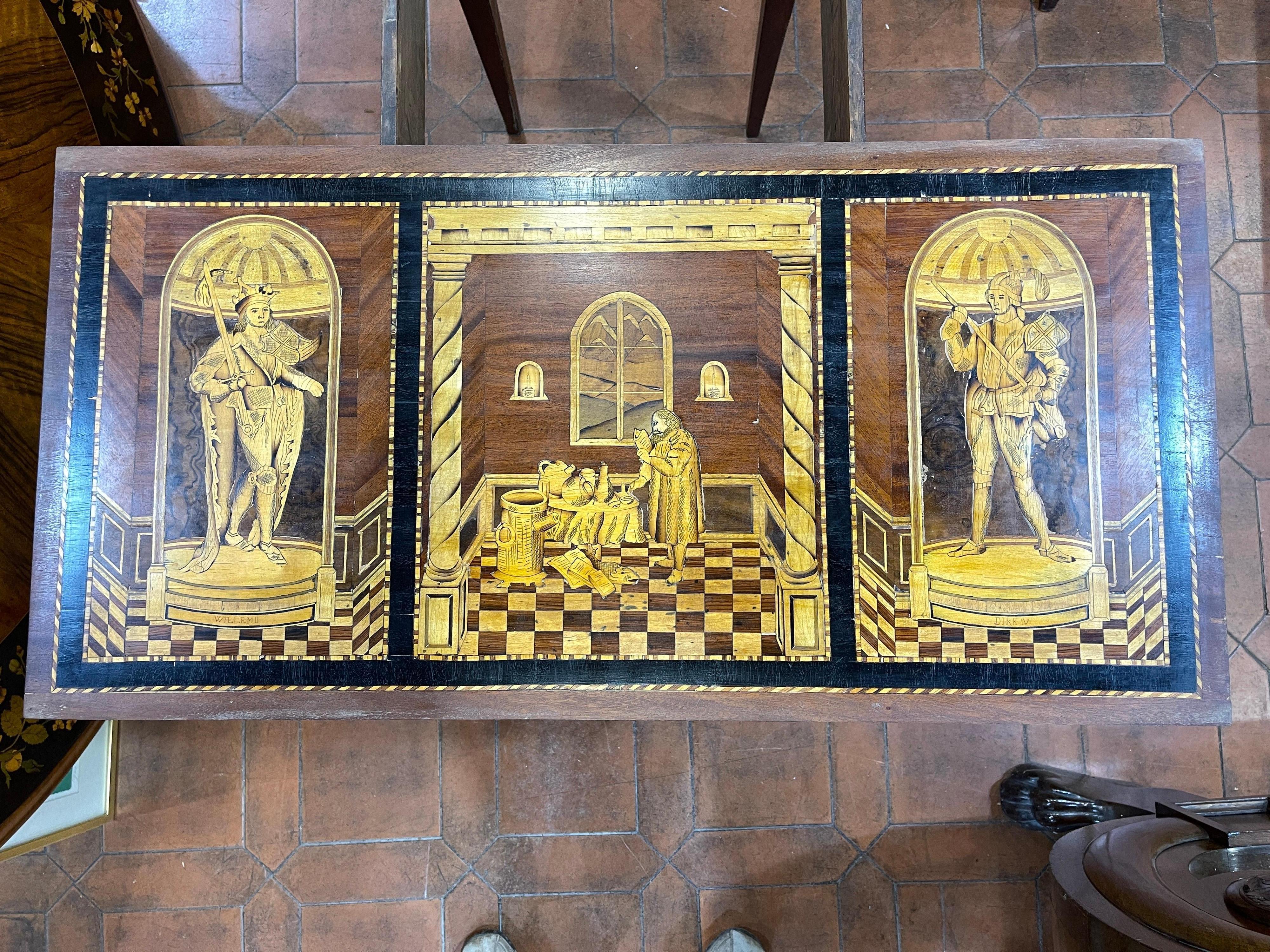 18th Century Dutch Louis XVI Mahogany Fruitwood Inlay Game Table, 1790s 14